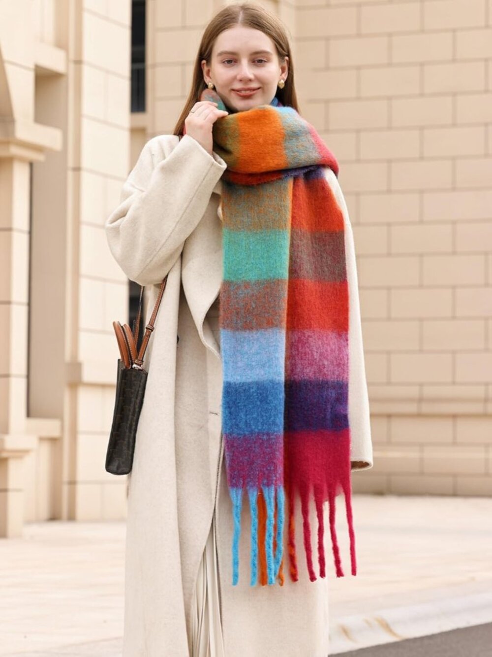 Winter Women Warm Scarf Long Shawl Large Scarves Cold Weather Thick Blanket Scar - Picture 6 of 9